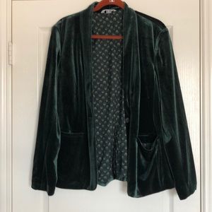 Green Velvet Blazer